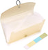 BTSKY Expanding File Folder, 13 Pockets, Small Accordion File Folder, Khaki Translucent Document Organizer
