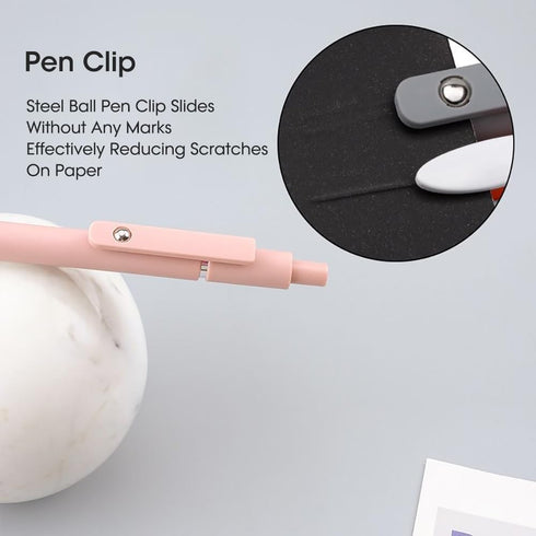 FIOVER Gel Pens, 10pcs 0.5mm Black Ink Quick Dry Fine Point Writing Pens for School Office Home