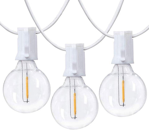 25Ft LED String Lights with 27 Shatterproof LED Clear Globe Bulbs, Indoor&Outdoor
