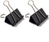 Coideal Black Binder Clips Medium, 1.25 Inch Metal Paper Clips, 24 Pcs for Office School