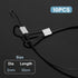 Vin Beauty 10PCS 12 Inch 2mm Stainless Steel Cable with Loops, Security Cable Short Wire Lock Cable Lanyard Chain Link
