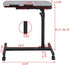 Volowoo 23.22" 13.38" (25.2-38.19)") Mobile Stand Up Desk, Adjustable Laptop Desk with Wheels Flat Surface Computer