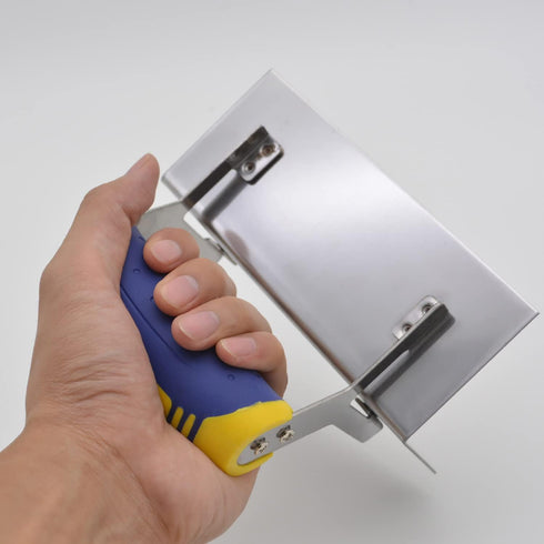 Drywall Corner Tool, 6" X 2.5" External Corner Trowel, Professional Stainless Steel Sheetrock Tool with Comfort Grip