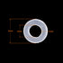 X AUTOHAUX Silicone O-Rings, 4mm OD 2mm ID 1mm Width VMQ Seal Gasket for Compressor Valves Pipe Repair, White, Pack of 400