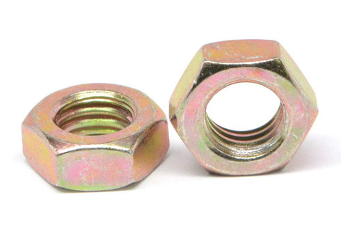 ASMC Industrial 3/8-24 Fine Thread Grade 8 Hex Jam Nut Alloy Steel Yellow Zinc