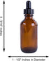 Super Z Outlet 2oz Amber Glass Bottles with Glass Eye Dropper for Essential Oils, Chemistry Lab