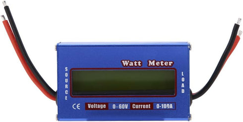 Watt Meter, Digital Power Analyzer with Digital LCD, DC 60V 100A Wattmeter for Voltage, Current, Power, Charge, Energy
