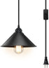 LYOOWNG Plug in Pendant Light, Industrial Hanging Light with Plugin Cord On/Off