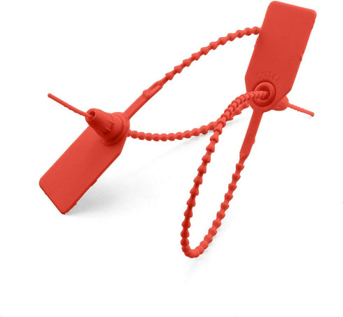 20pcs Plastic High Security Seal - Adjustable Self-Locking Pull Tight Cable Ties, Disposable Wire Padlock for Cargo