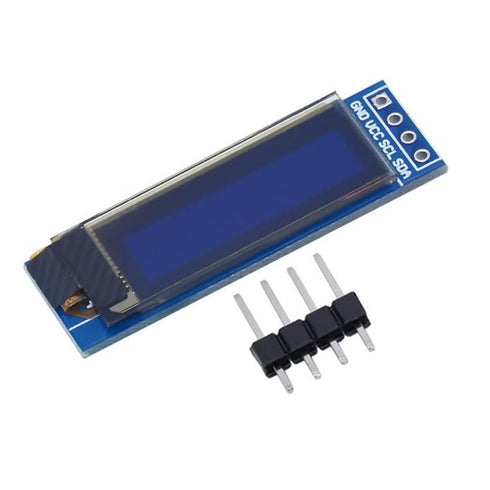 Senzooe 0.91 inch 128 32 4pin OLED LCD module x display screen interface (blue)