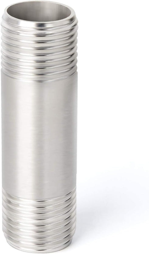 TAISHER 2Pcs Stainless Steel Pipe Fittings, 3/8" NPT Male Threaded, 2" Length