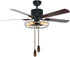 4 Pack DAYONE Ceiling Fan Chain Pulls Walnut Wooden Pull Chain Extension for Ceiling Light Fan Chain