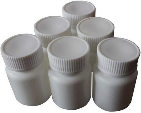 12 PCS 150 ML Plastic White Bottles, Empty Container with Screw Cap, Refillable Storage Holder for Different Items