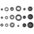 XINGYHENG 125Pcs 18 Sizes Rubber Grommets Eyelet Ring Gasket Repair Box Washer Seal Assortment Set for Plumbing Automotive General Repair