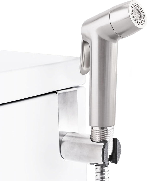 Brushed Nickel Handheld Bidet Sprayer, Muslim Shower Bidet Attachment, Cloth Diaper Toilet
