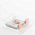 NatSumeBasics Rose Gold Sticky Note Holder Clear Post Note Holder Acrylic Memo Pad Holder for Office Essentials