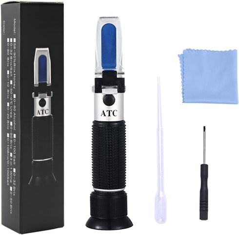 VGVGV Brix Refractometer, Handheld Clinical Medical Refractometer ATC Serum Protein Urine Specific Gravity