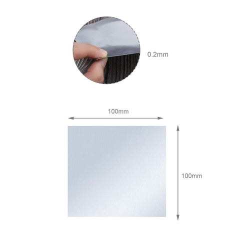 Zinc Zn Sheet Plate Metal Foil 0.2mm - High Purity 99.9% Pure