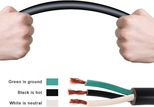 2Pack Power Cord Replacement, 6.46Ft Cable for Appliance, NEMA 5-15P Plug US SJT 18AWG (18/3)