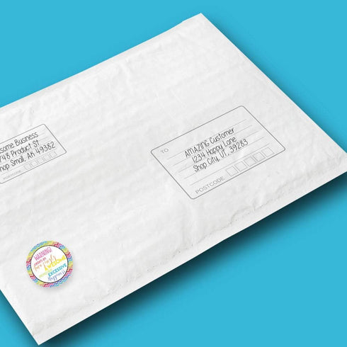 Warning Contents are Awesome Thank You Customer Appreciation Sticker Labels, 60 Circle Stickers for Small Businesses