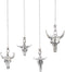 DICOSMETIC 4Pcs Fan Pull Chain, Ceiling Pull Chain Extension with Cattle Head Design, Stainless Steel Ball Chain