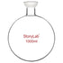 stonylab Spherical Joint Round Bottom Receiving Flask, Borosilicate Glass with 35/20 Ground Joint, 1000 ml