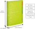 Kokuyo Campus Slide Binder with 5 Tab Dividers, Middle Type, B5, 26 Holes, Up to 100 Sheets, Yellow Green, Plus 200 Sheets of Loose-Leaf Paper, Japan Import (RU-P333NYG & NO-S836BT) by KOKUYO