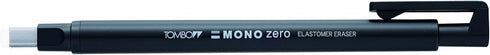 Tombow Mono Eraser Set with Zero Rectangle Tip Eraser - Black/Eraser Refills (Pack of 2)
