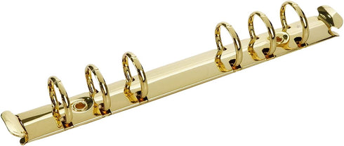 2pcs Book Rings Metal Loose Leaf Binders A6 Notebook Ring Binders Notebook Mechanism Replacement Kit for Photo Album DIY Travel Diary 6 Holes Gold