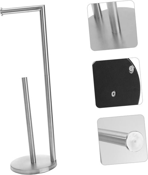 Sturdy Vertical Paper Towel and Toilet Roll Holder for Bathroom