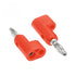 Qingdinu 40PCS 4mm Banana Plug Pin Copper Electrical Connector Adaptor Connecting Bending L Shape Jack Socket(Red)