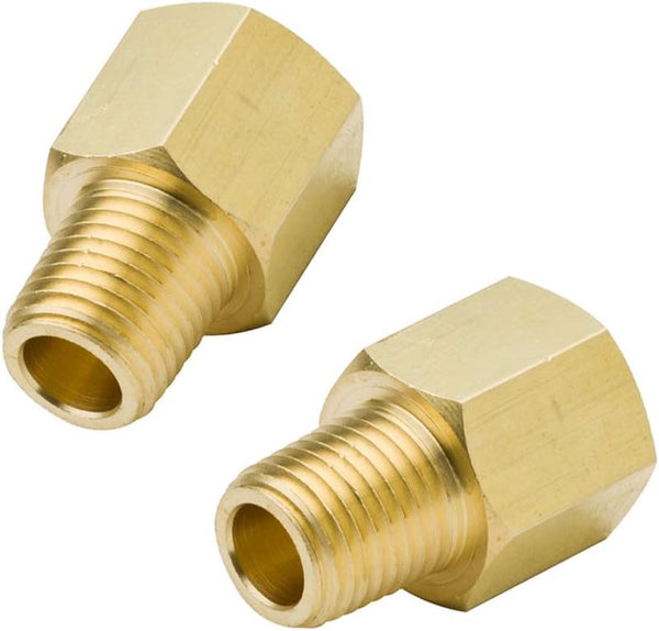 Legines Brass Pipe Fitting, NPT Adapter 1/4" Female to 1/8" Male Reducing Adaptor, 1200psi High Pressure, Pack of 2
