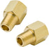 Legines Brass Pipe Fitting, NPT Adapter 1/4" Female to 1/8" Male Reducing Adaptor, 1200psi High Pressure, Pack of 2