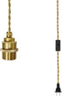 Gold Plug in Pendant Light Kit, Hanging Plug in Lights Fixture with