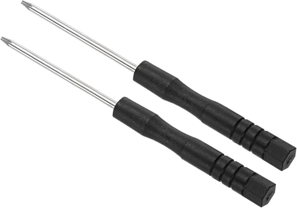 Mini Torx Screwdriver T2 Size, 80mm Length, Carbon Steel Small 6 Point Screwdrivers, 2-Pieces