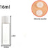 16ml Clear Glass Vial 20pcs - Leak-Proof Glass Bottle with White Screw Cap and Inner Plug, Sealed Sample Vials