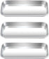 3pcs Metal Tray, Stainless Steel Tray for Tattoo Supplies, Resin, Bathroom, Lab Instrument