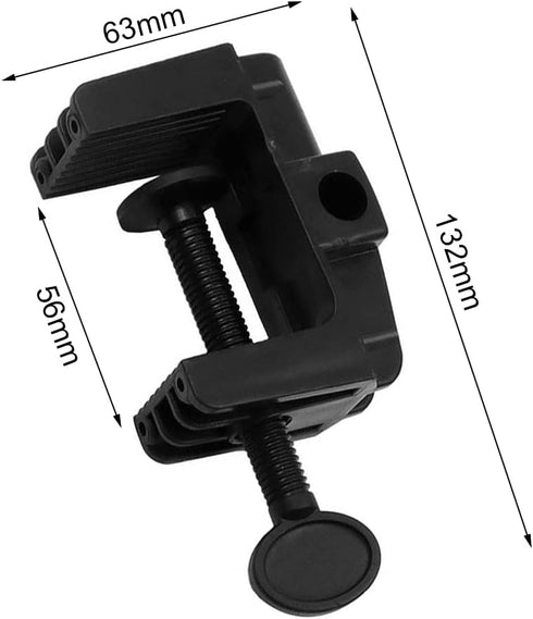 2 Pcs Desk Clamp Work Light Mounting Bracket Heavy-duty Plastic Table Mounting Clamp for Desk Lamp, Magnify Lamp, Tablet Holder, Etc