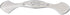Solid Ivory Cabinet Hardware Handle Pull Lustrous Chrome Silver Flower Dresser Wardrobe Pull - 2.52" (64mm) Hole Centers, 5 Pack, Silver and Ivory by Txinmin Home