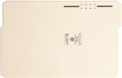 Smead Fastener File Folder, Manila, 1 Fastener, Letter Size, 50 per Box