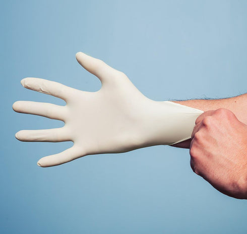 Adenna GLD262 Gold 6 mil Powder-Free Latex Gloves, Medical Grade, White, Small, Box of 100