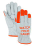 MAGID Cut Resistant Hi-Viz Leather Driver Gloves, Cut Level A5 Work Gloves for Metal Handling, Size 3XL