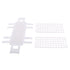 Plastic Test Tube Rack, 60 Holes, Three Layers Detachable Holder for 20mm Test Tubes, White