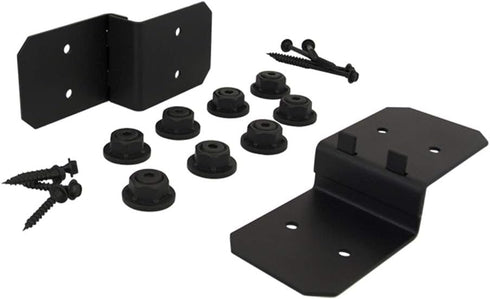Ozco Building Products 51775 Ironwood 4-inch Post to Beam Connector, Black (2 per Pack)