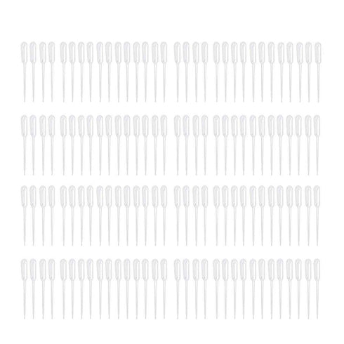 300PCS Disposable Plastic Clear Liquid Dropper Pipette Eye Droppers, 1ml Volumetric Essential Oils Pipettes