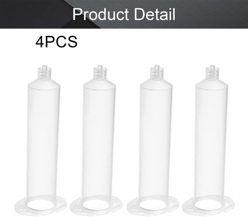 Utoolmart Air Distribution Tube, Adhesive Syringes Tube Sleeve, 30cc Plastic Syringe Dispensing, with Piston,