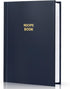 Perfect Blank Recipe Book - Recipe Notebook to Write In Your Own Recipes, Waterproof Cover, 186 Pages (dark blue)