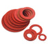 XINGYHENG 600Pcs Fiber Flat Washer Assortment Kit, 12 Sizes, Red Steel Paper Insulation for Plumbing Automotive Repair