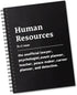 Human Resources Definition Spiral Notebook, 160 Blank Pages, Funny Gift for HR Manager, Recruiter Gift