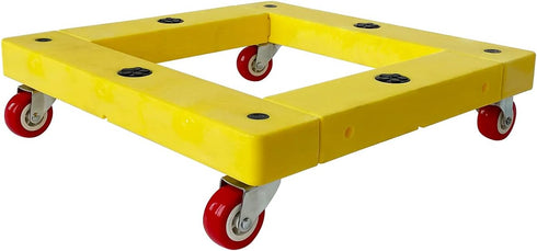 50698 300LBS 16"x16" Maxworks Square Furniture Dolly Moving Cart Appliance Roller, Yellow, Capacity